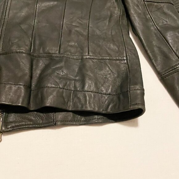 Moda International Womens Leather Jacket Size Medium - Picture 15 of 16